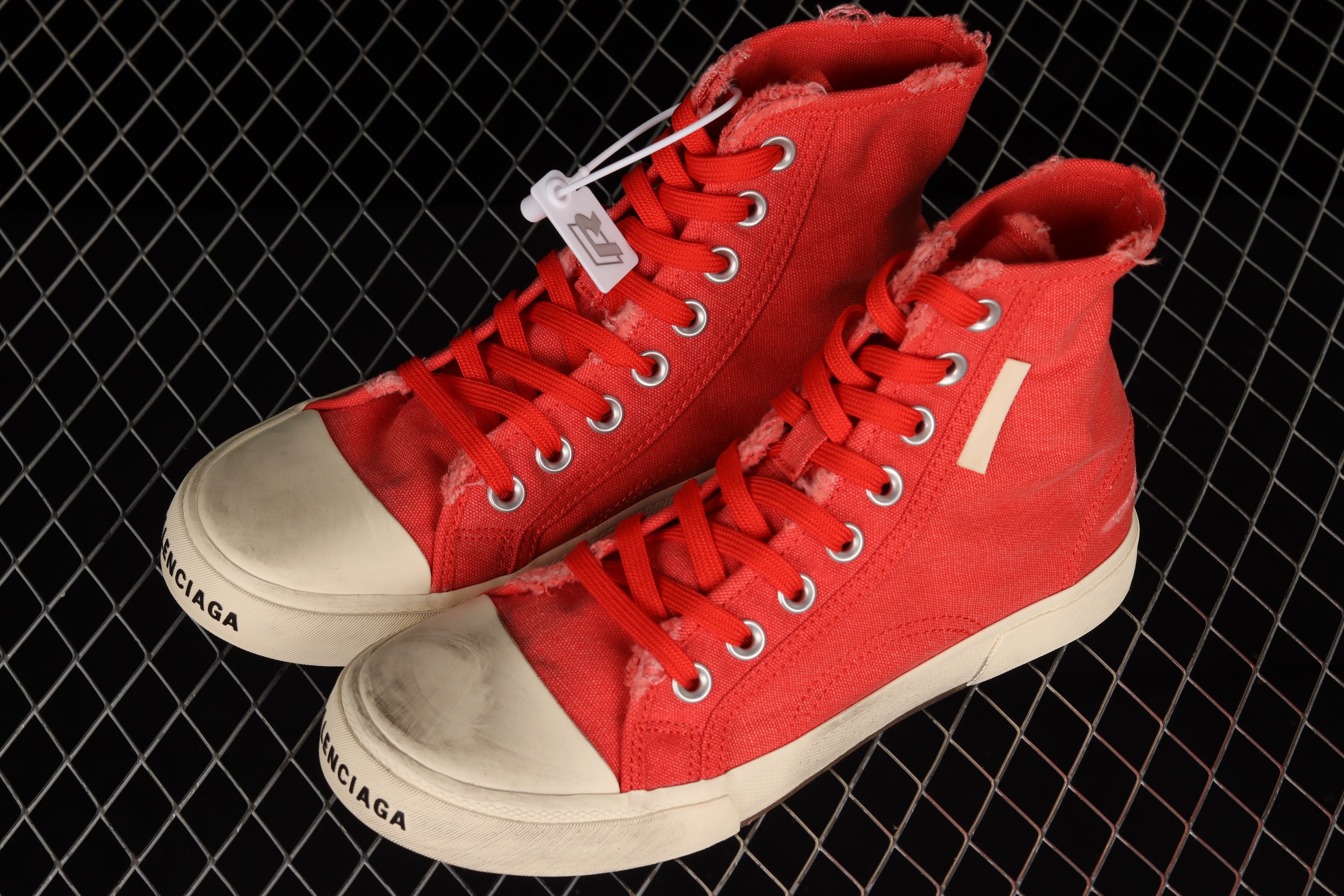 Balenciaga Paris High Top Shoes Sneakers In Red SNK241315141