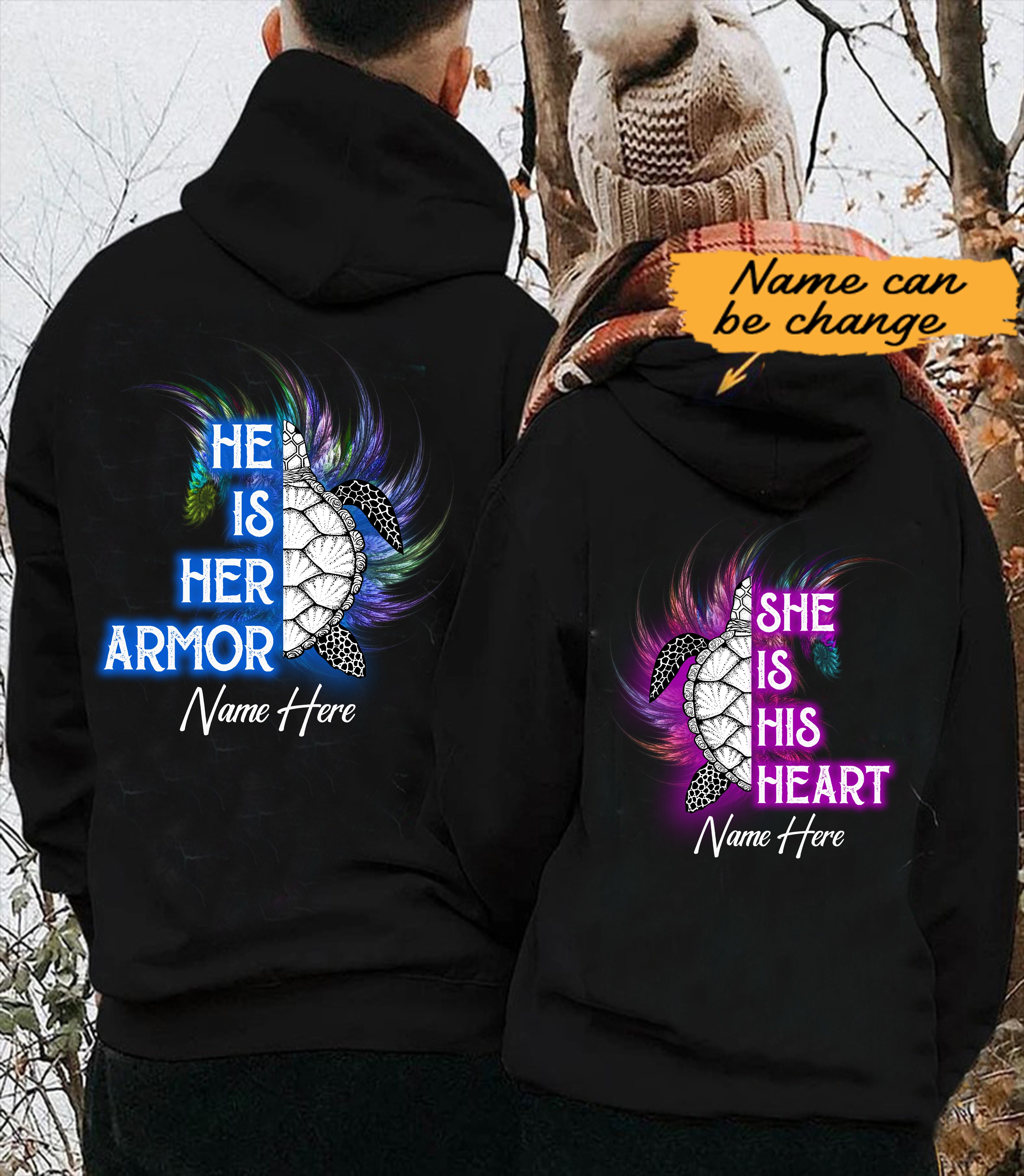 Personalized Sea Turtle King And Queen Custom Name Love Gift For Sea Turtle Lover  Couple – Standard Hoodie