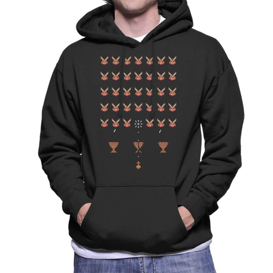 Space Rabbits Invaders Men’s Hooded Sweatshirt