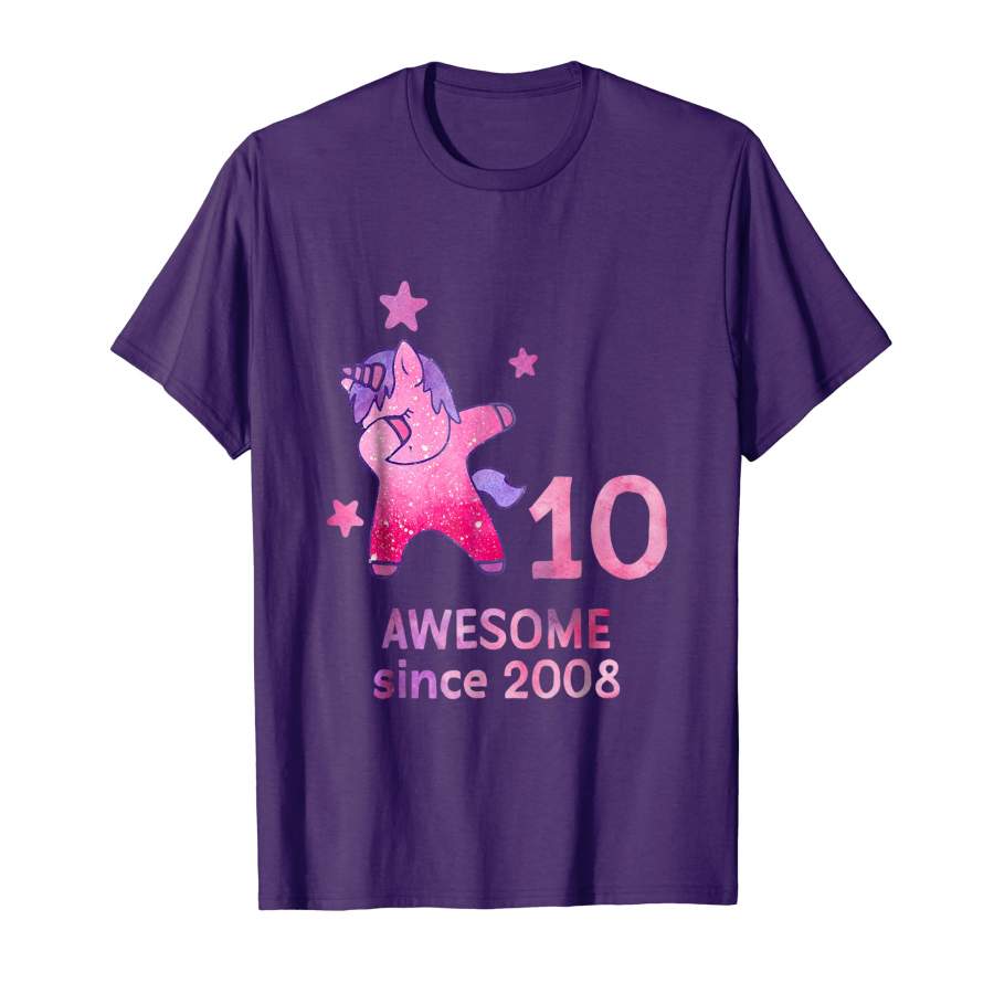 10th Birthday Shirt Unicorn Gift Girls Age 10 Women Tshirt