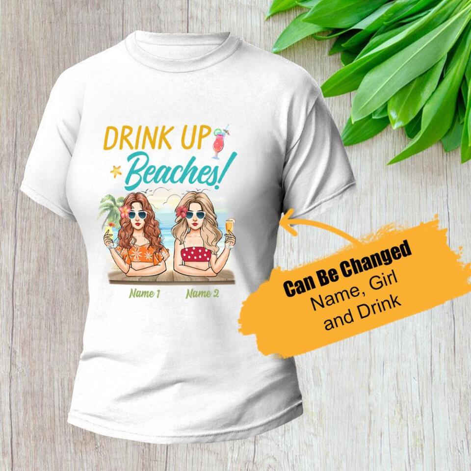 Personalized Friends Beach Women Shirts, Funny Gift For Bestie – Trending Personalized