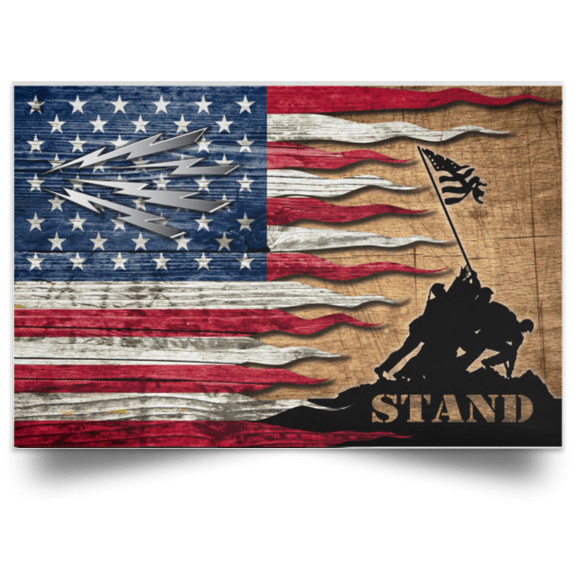 US Coast Guard Telecommunications Specialist TC Logo Stand For The Flag Satin Landscape Poster