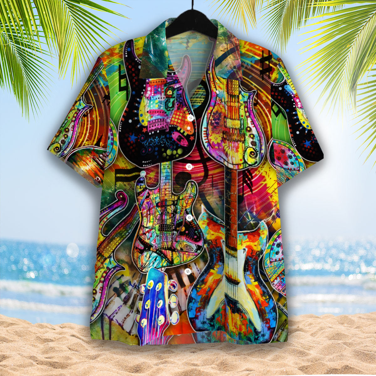 Colorful Music Guitar Hawaii Shirt For Men And Women Ha106783