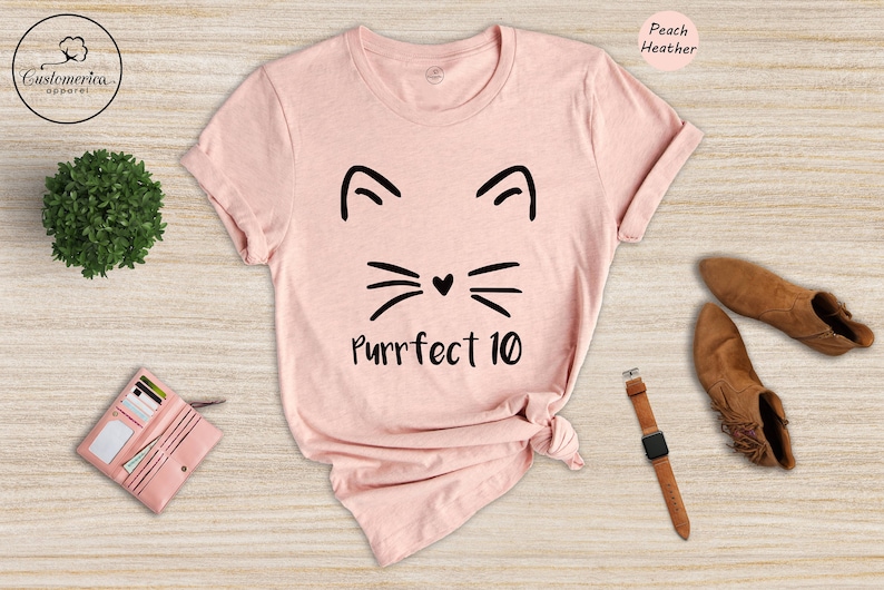 Purrfect 10 Shirt, Tenth Birthday Shirt, 10 Year Old Gift, 10th Birthday Shirt, Funny Cat Shirt, Birthday Gift, 10 Year Old Sweatshirt