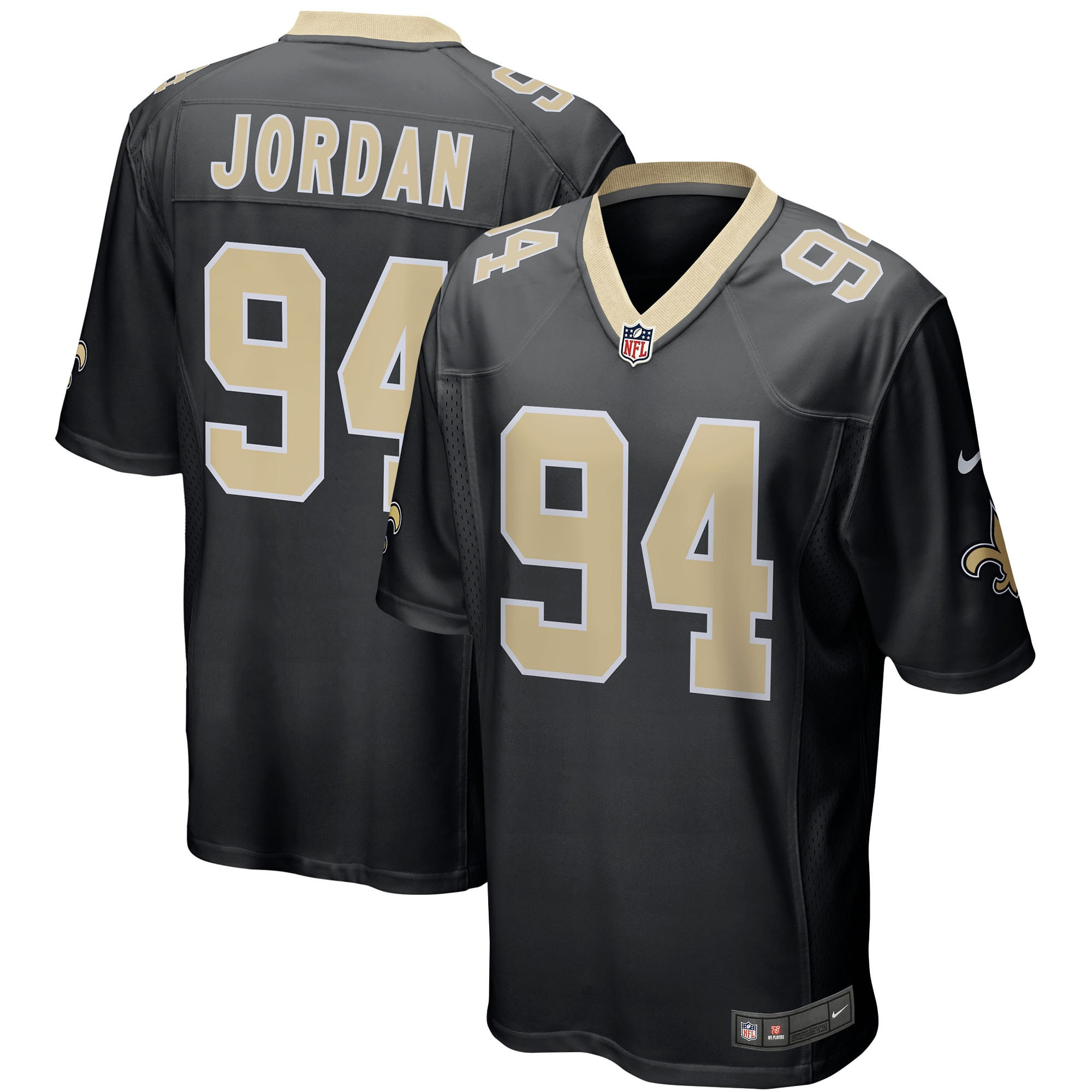 Cameron Jordan New Orleans Saints Game Player Jersey – Black NFL