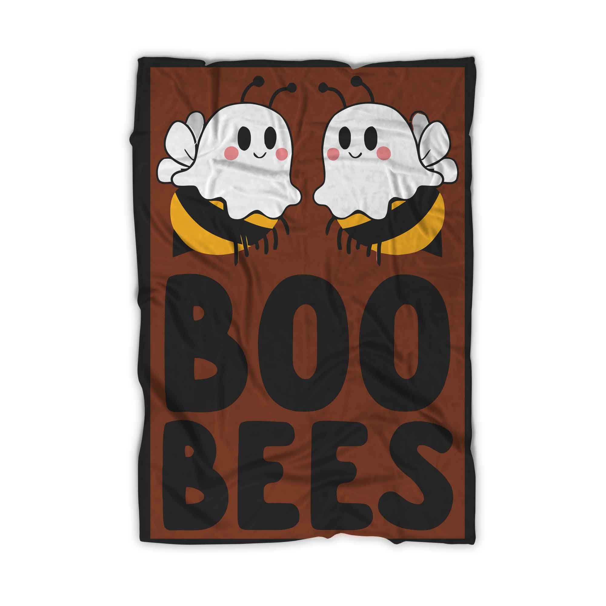 Boo Bees Cute Ghost Bee Halloween Blanket