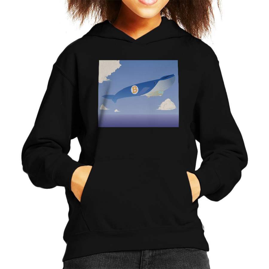 Bitcoin Air Whale Kid’s Hooded Sweatshirt