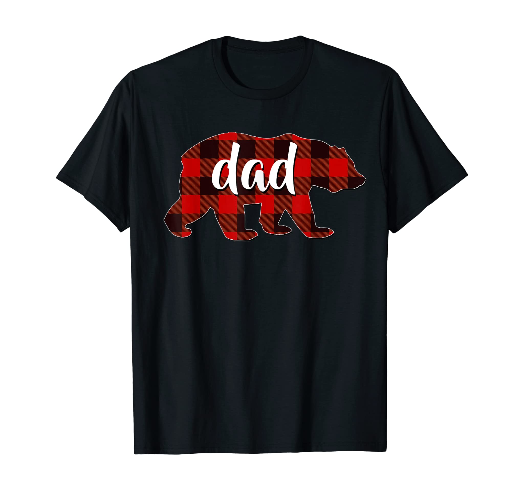 Red Plaid Dad Buffalo Matching Family Papa Pajama Christmas T-Shirt