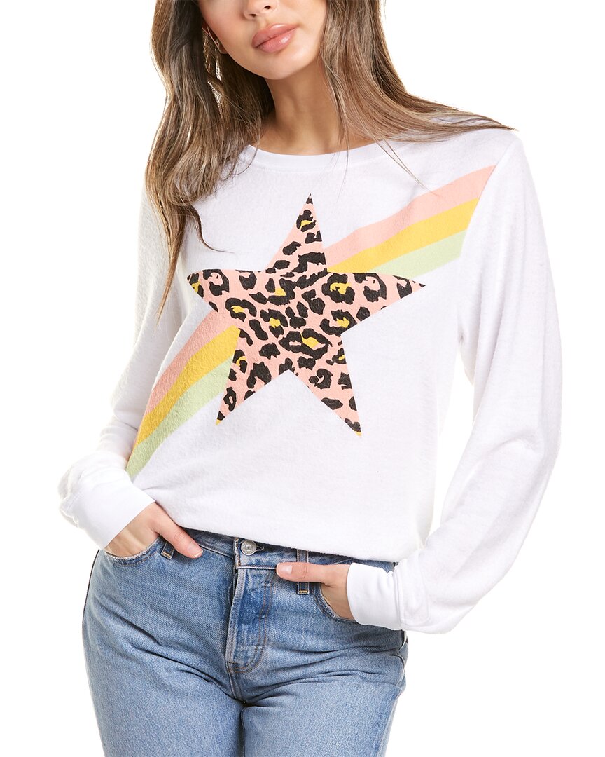 Wildfox Baggy Beach Jumper Leopard Star Sweatshirt