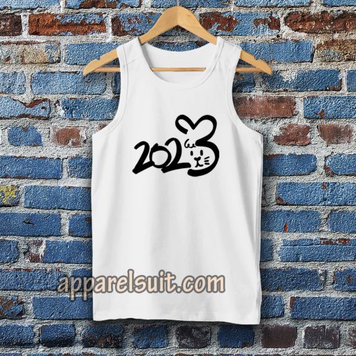 2023 Cute Zodiac Rabbit Font Tanktop Tpkj3