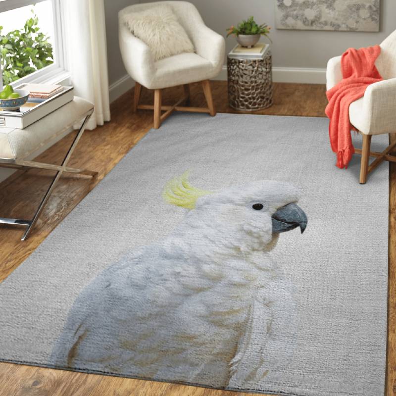 White Cockatoo Colorful – Animals Colorful Area Rug Carpet