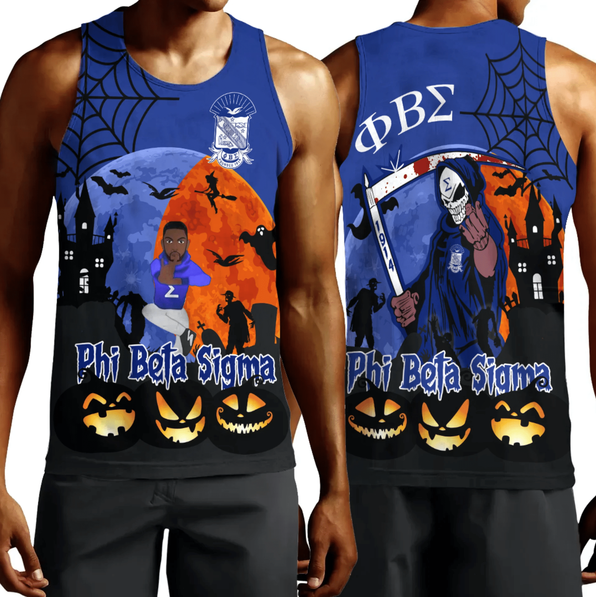 Wonderprint Tank Top Phi Beta Sigma Halloween Tank Top Lt10