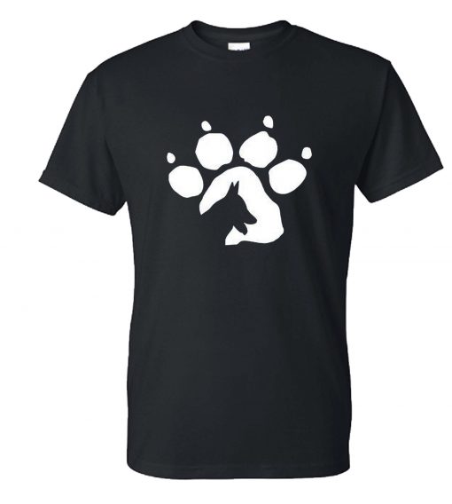 German Shepherd Dog Paw RS T Shirt