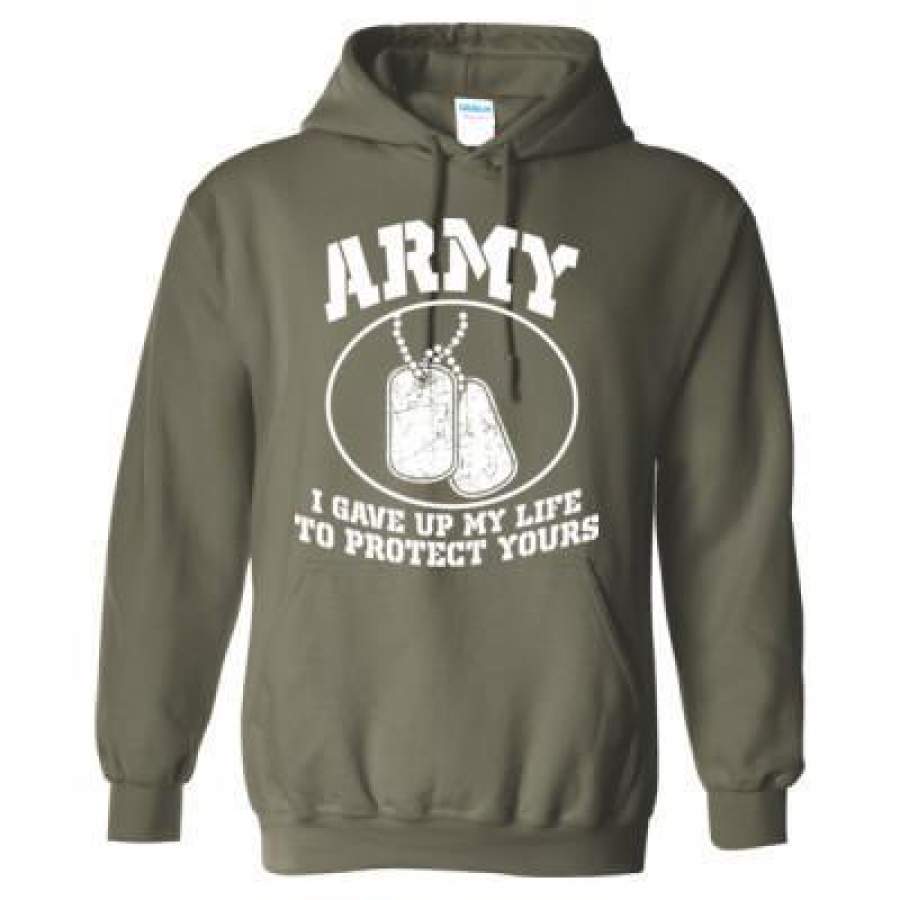 AGR Army I Gave Up My Life To Protect Yours – Heavy Blend™ Hooded Sweatshirt