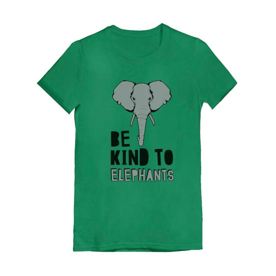 Be Kind To Elephants Support Infant Girls’ Fitted T-Shirt