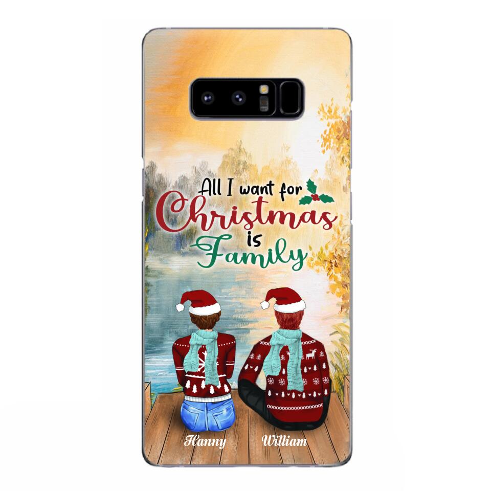 Custom Personalized Family Phone Case – Couple/ Parents With Upto 3 Kids, 3 Pets – Gift For Family – Case For Iphone And Samsung