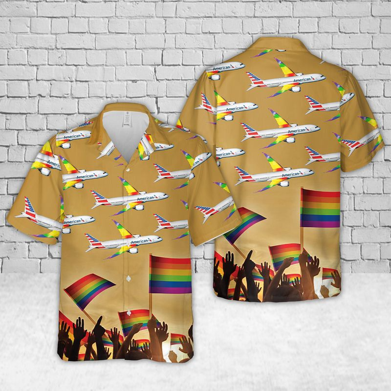 Gay Pride Hawaii American Airlines Fly With Hawaii Hawaii Shirt Ha53470