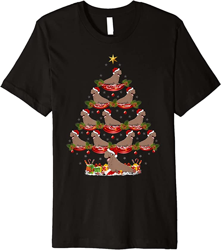 Xmas Holiday Santa Elephant Seal Christmas Tree Premium T-Shirt