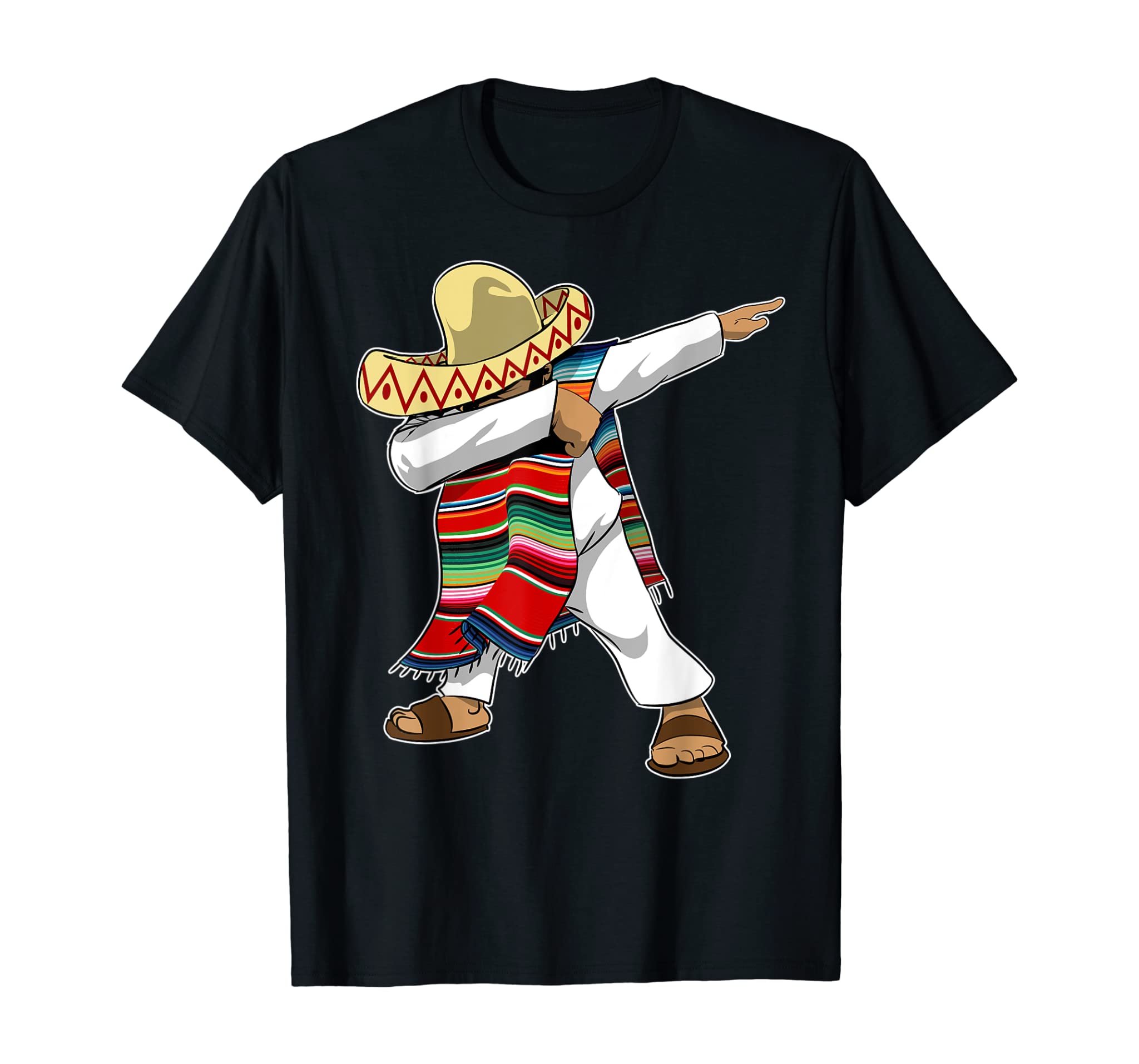 Mexican Independence Day Dabbing Poncho Shirt