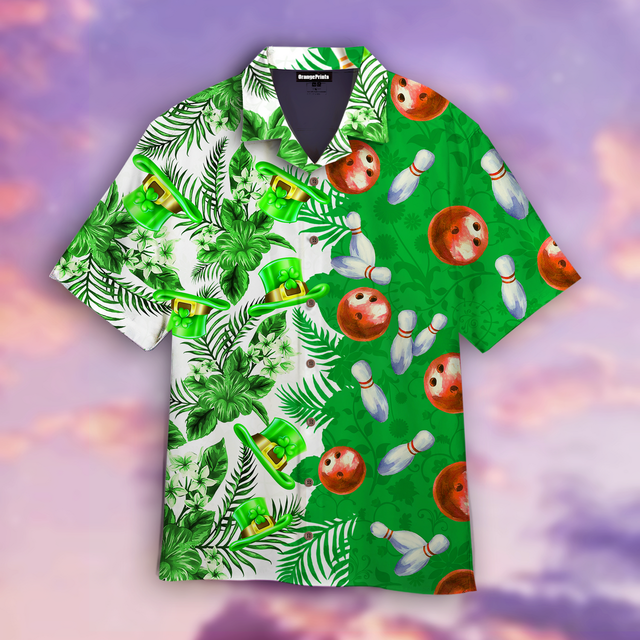 Bowling Floral St Patricks Day Aloha Hawaii Shirts For Men Women Ha26766