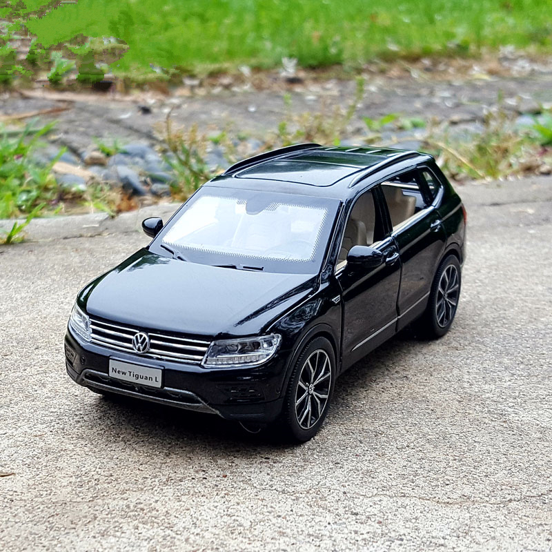 1:32 Volkswagens Tiguan L SUV Alloy Car Model Diecasts Metal Toy Vehicles Car Model Simulation Sound Light Collection Kids Gift alx