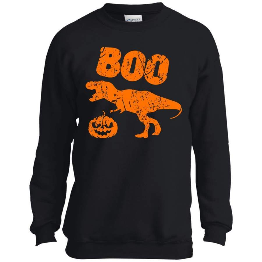 T Rex Dinosaur Pumpkin Unique Funny Halloween Youth LS shirt/Sweatshirt/Hoodie