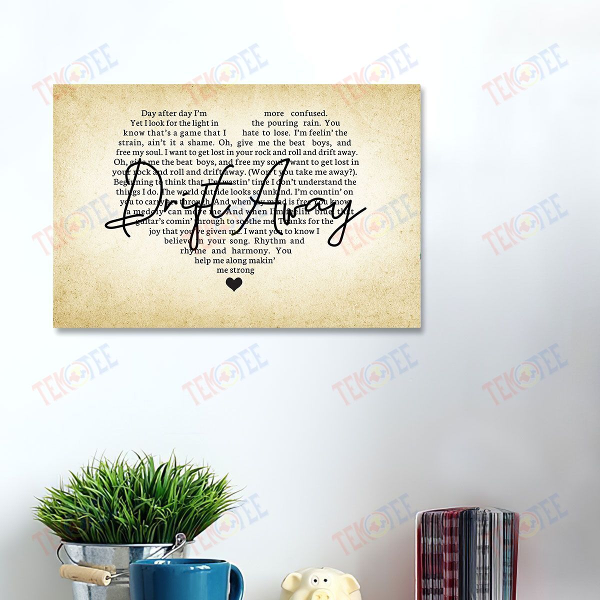 Canvas Prints Drift Away You Help Me Along Making Me Strong Wall Art Home Decoration