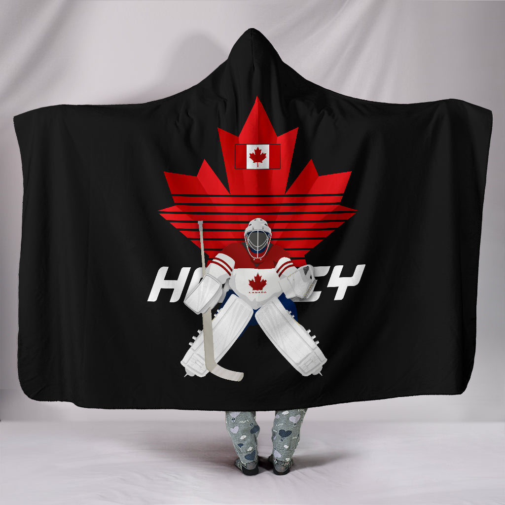 Canada Hooded Blanket, Canada Hockey Player Maple Leaf Polo Shirt A02