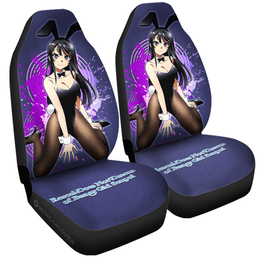 Anime Sexy Girl Mai Sakurajima Car Seat Covers Custom Bunny Girl Senpai Anime Gifts For Fans