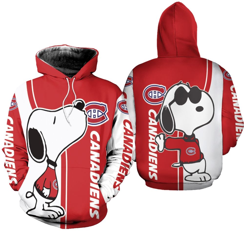 Montreal Canadiens Snoopy Lover 3D Printed Hoodie