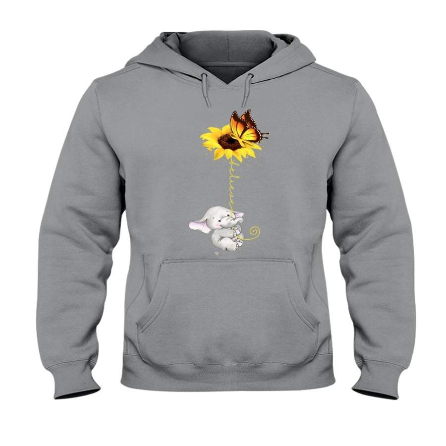 Spina Bifida Awareness Elephant Belive Hoodie