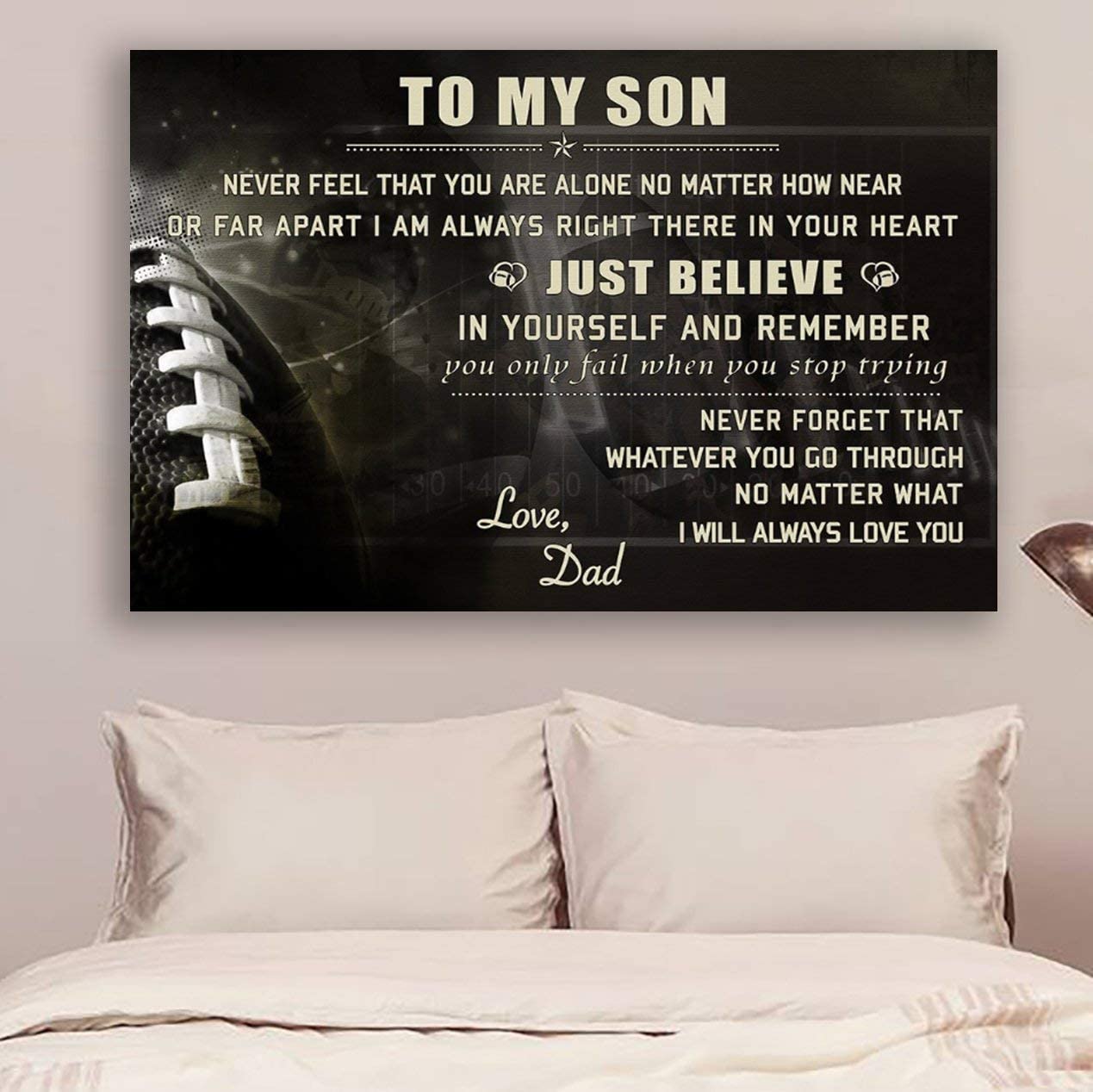 Cara Poster – American Football Poster – Son Dad – Just Believe Lda – Wall Art – Home Decor – Wall Decor