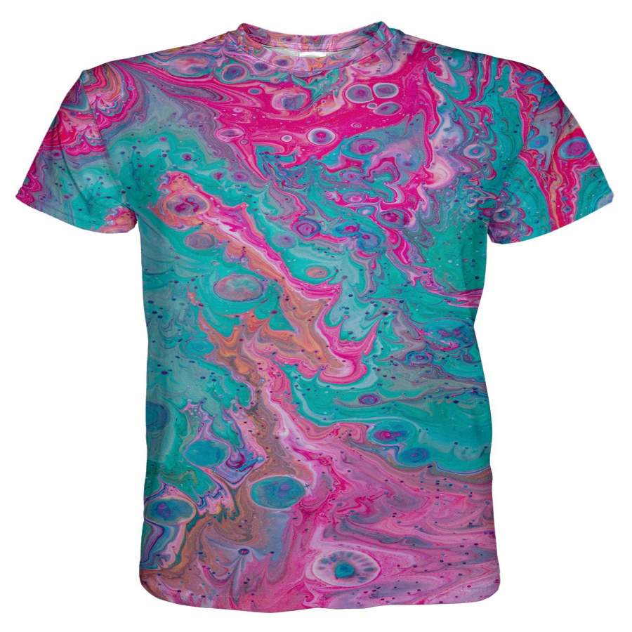 Cotton Candy Paint Swirls T-shirt