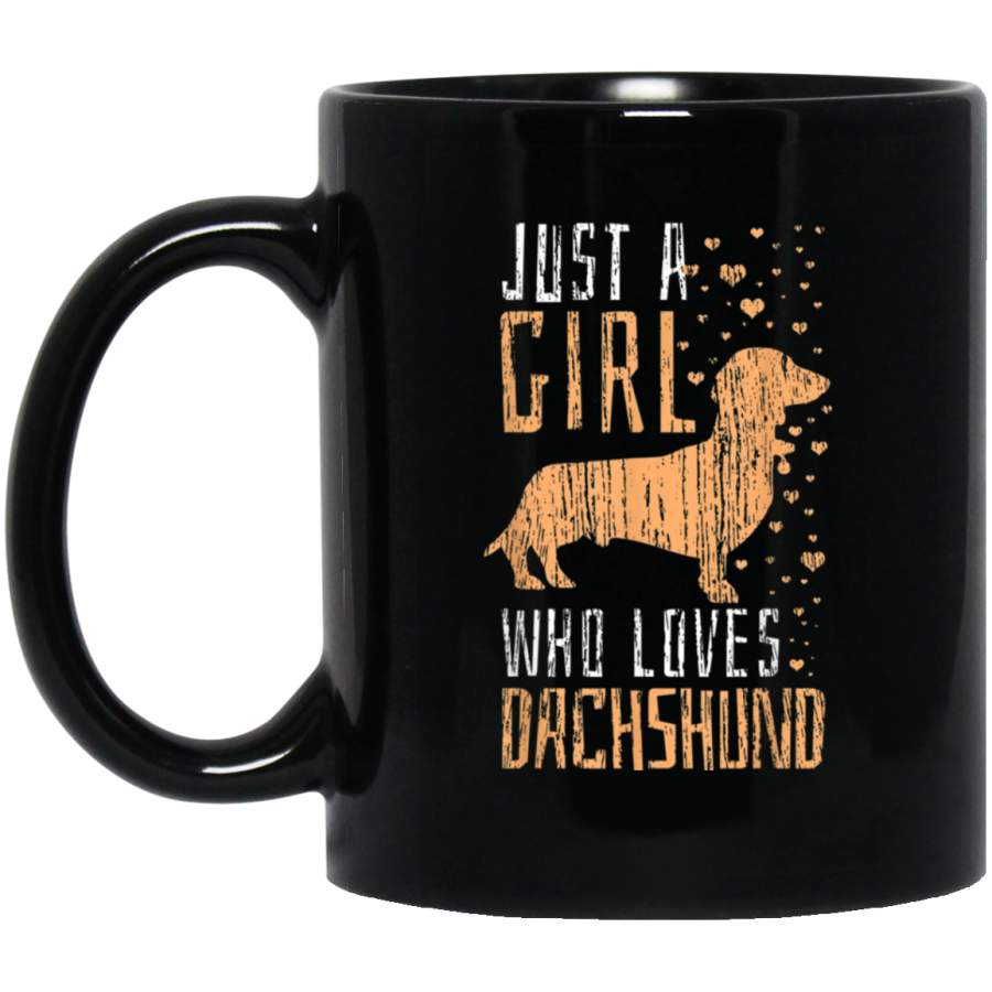 Vintage Dachshund For Girls Just A Girl Who Loves Wiener Mug