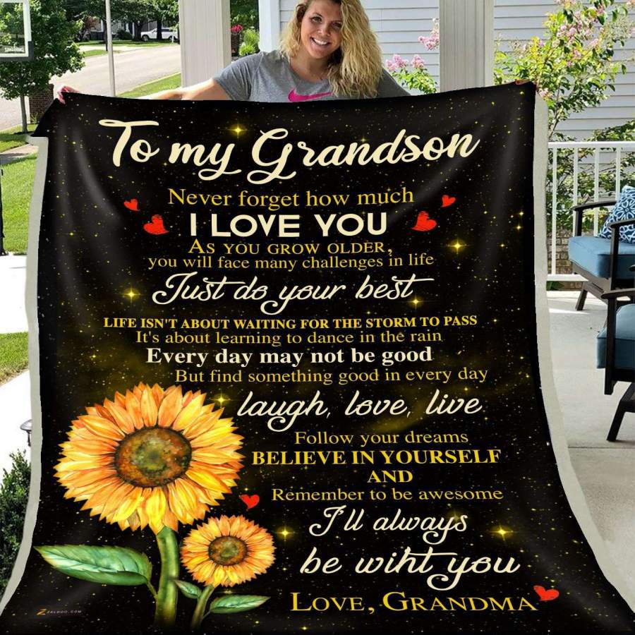 Grandma Gift For Grandson Blanket I’ll Always Be With You