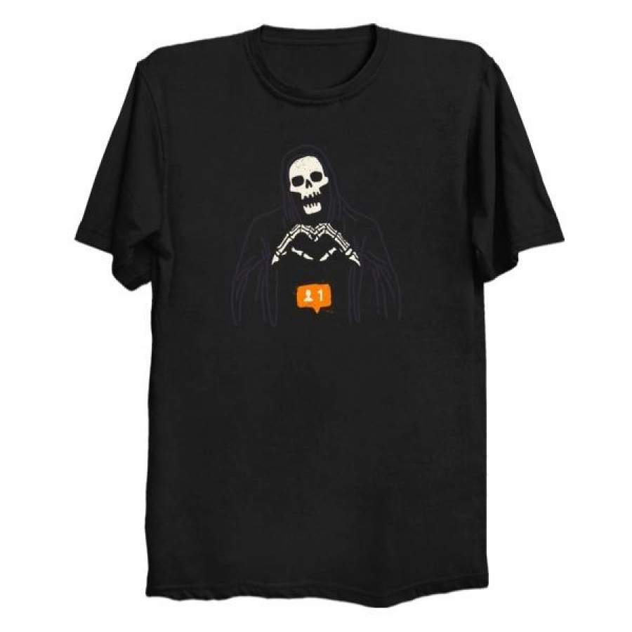 Summer New Follower Print T-Shirt Casual Grim Reaper Print Short Sleeve