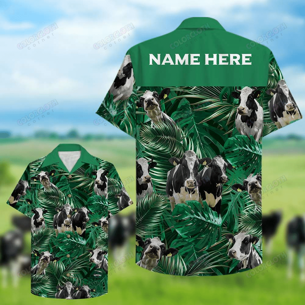 Farmer Cow Custom Hawaii Aloha Shirt Ha84533