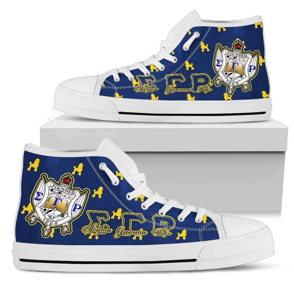 Wonder Print Footwear – Sigma Gamma Rho High Top Shoes Lt10