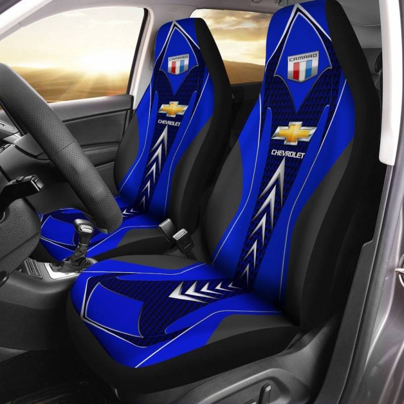 Chevrolet Camaro NCT Car Seat Cover (Set of 2) Ver 1 (Blue)