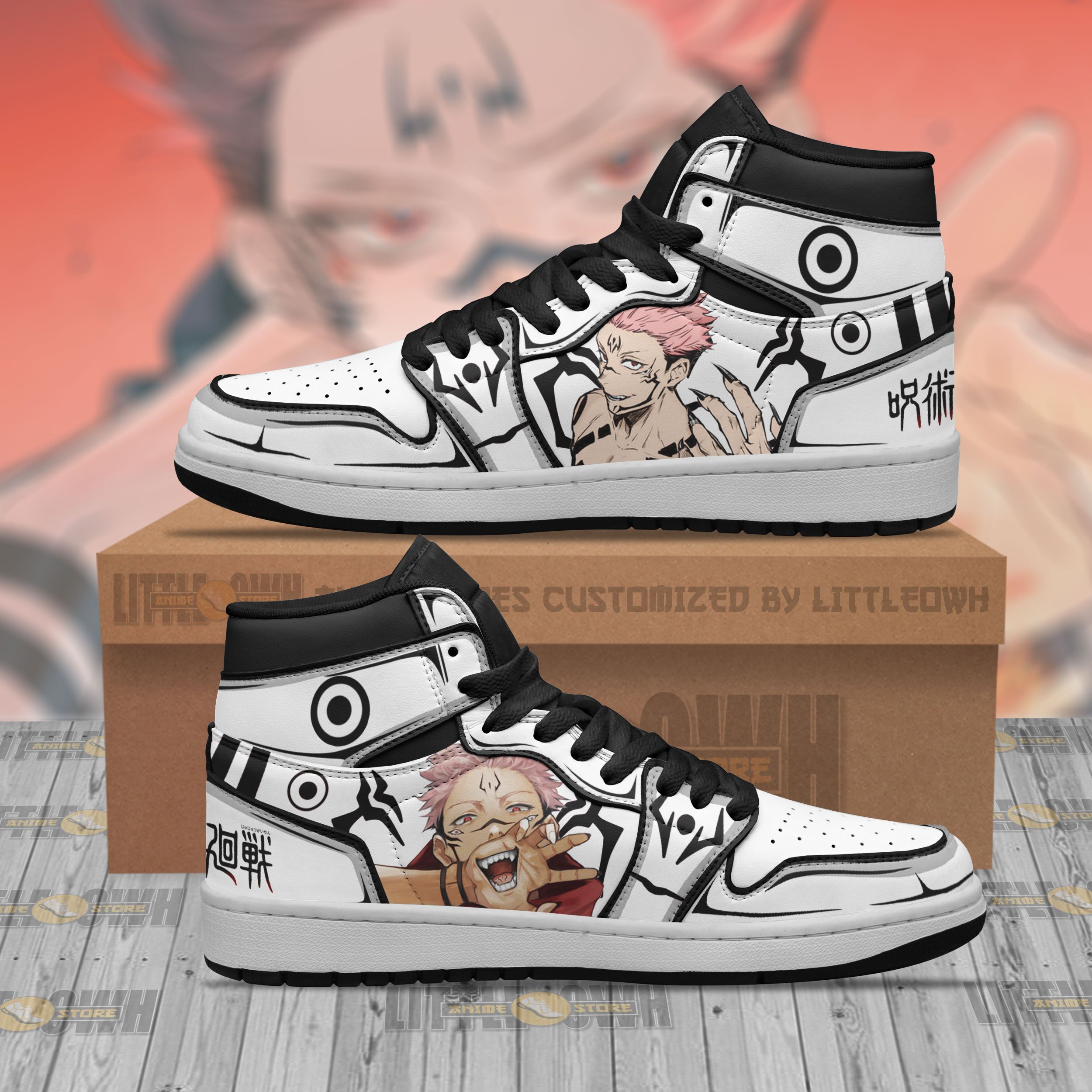 Ryomen Sukuna Jd Sneakers Custom Jujutsu Kaisen Anime Shoes