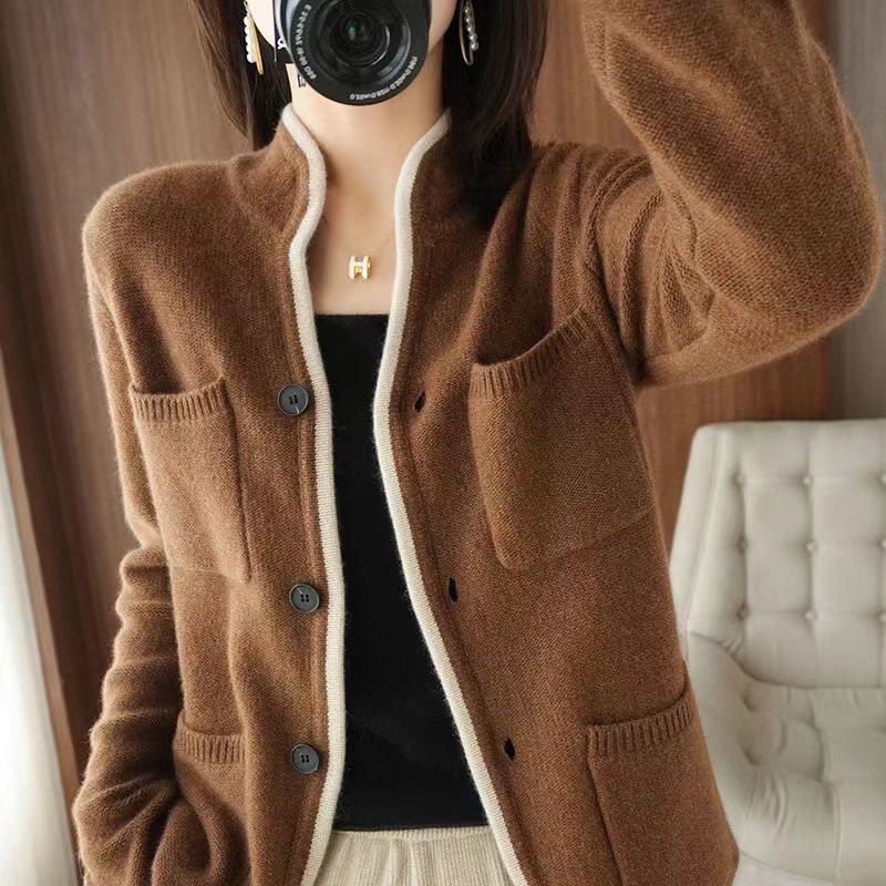 Sweater Cardigan Women’s Clothing Spring and Autumn Women’s Jacket Korean Knitted Wool Top Fashion Slim Fit Grace Warm In Winter alx