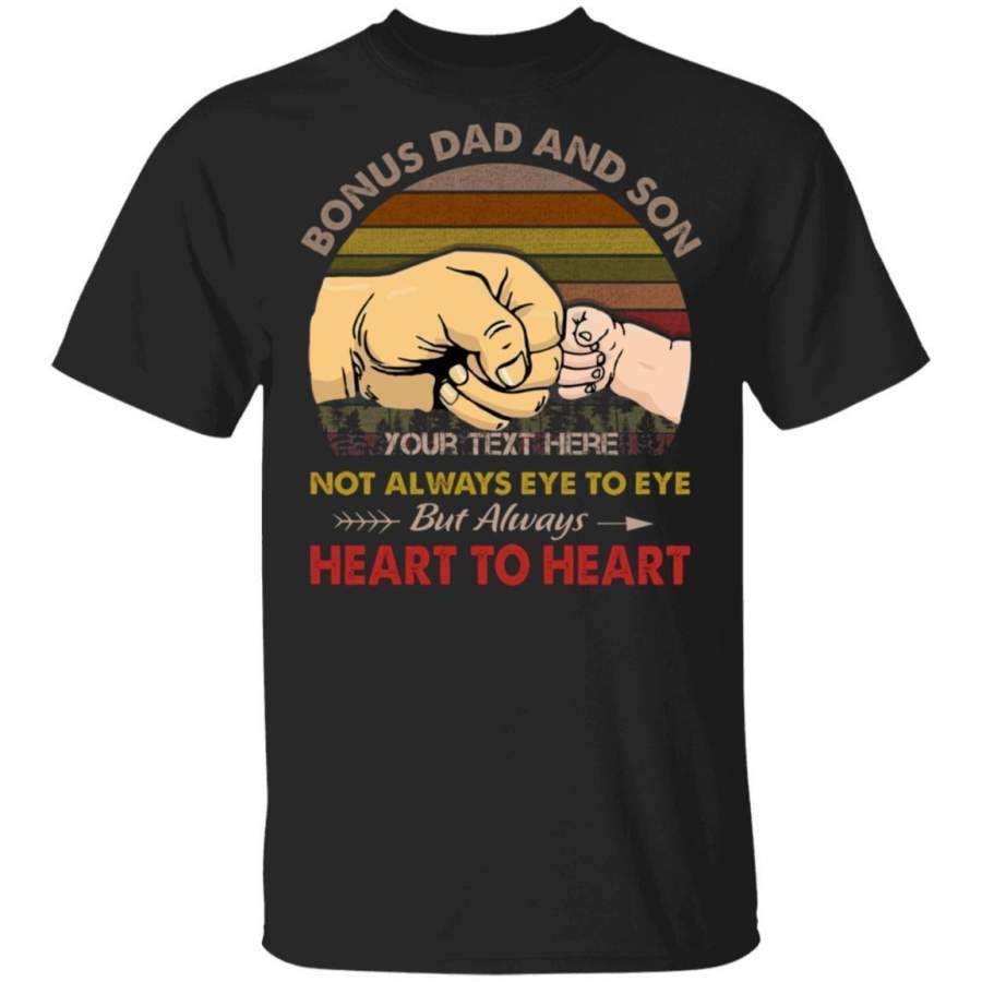 Bonus Dad And Son Personalized T-shirt Always Heart To Heart Vintage Tee MT05
