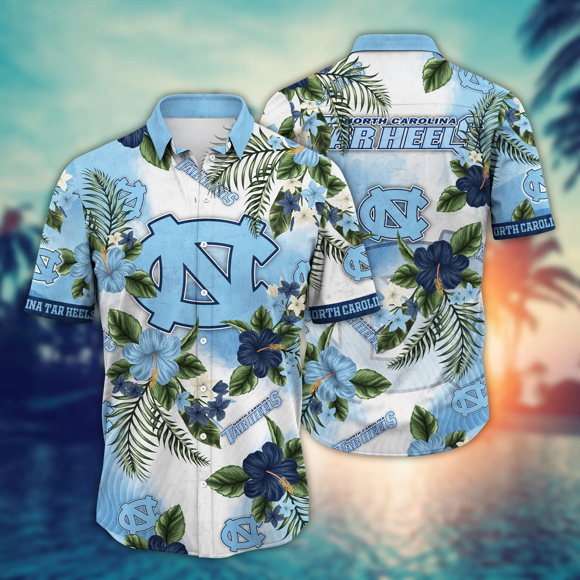 North Carolina Tar Heels NCCA Hawaiian Shirt Beach Ballstime Aloha Shirt