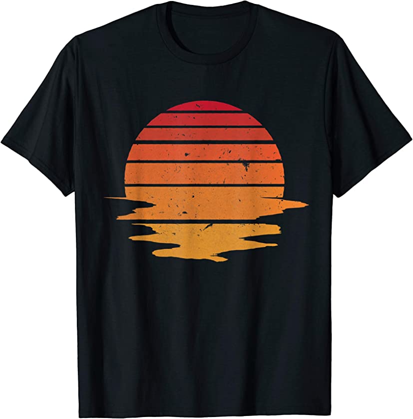 Vintage sunset Graphic tee shirt