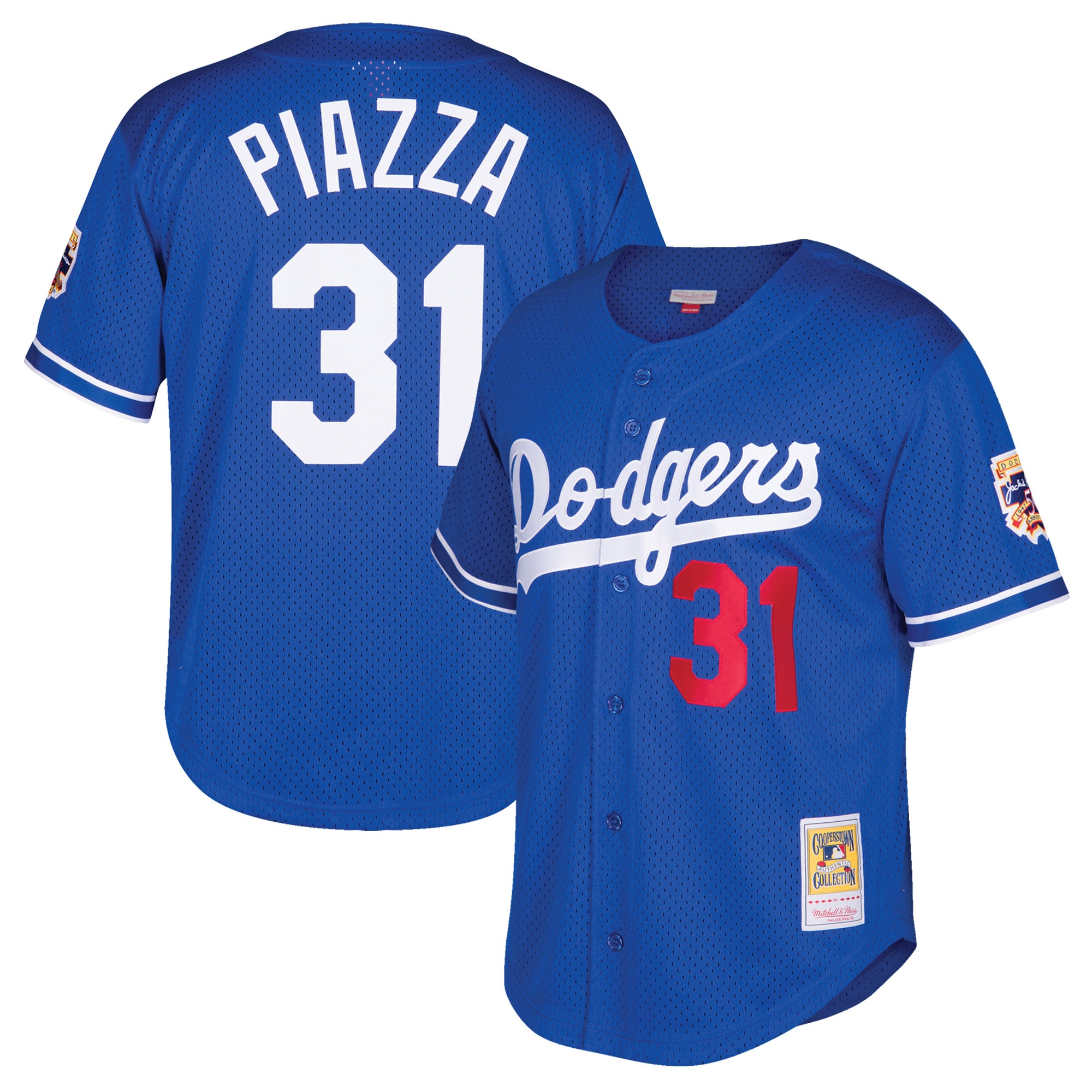 Youth Los Angeles Dodgers Mike Piazza Mitchell & Ness Royal Cooperstown Collection Mesh Batting Practice Jersey