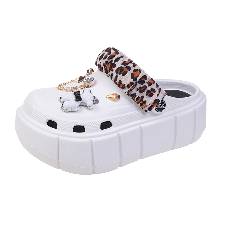 Summer Women Flats Slippers Platform Crystal Hollow Sandals 2022 New Women Shoes Leopard Casual Mules Shoes Beach Slides Mujer alx