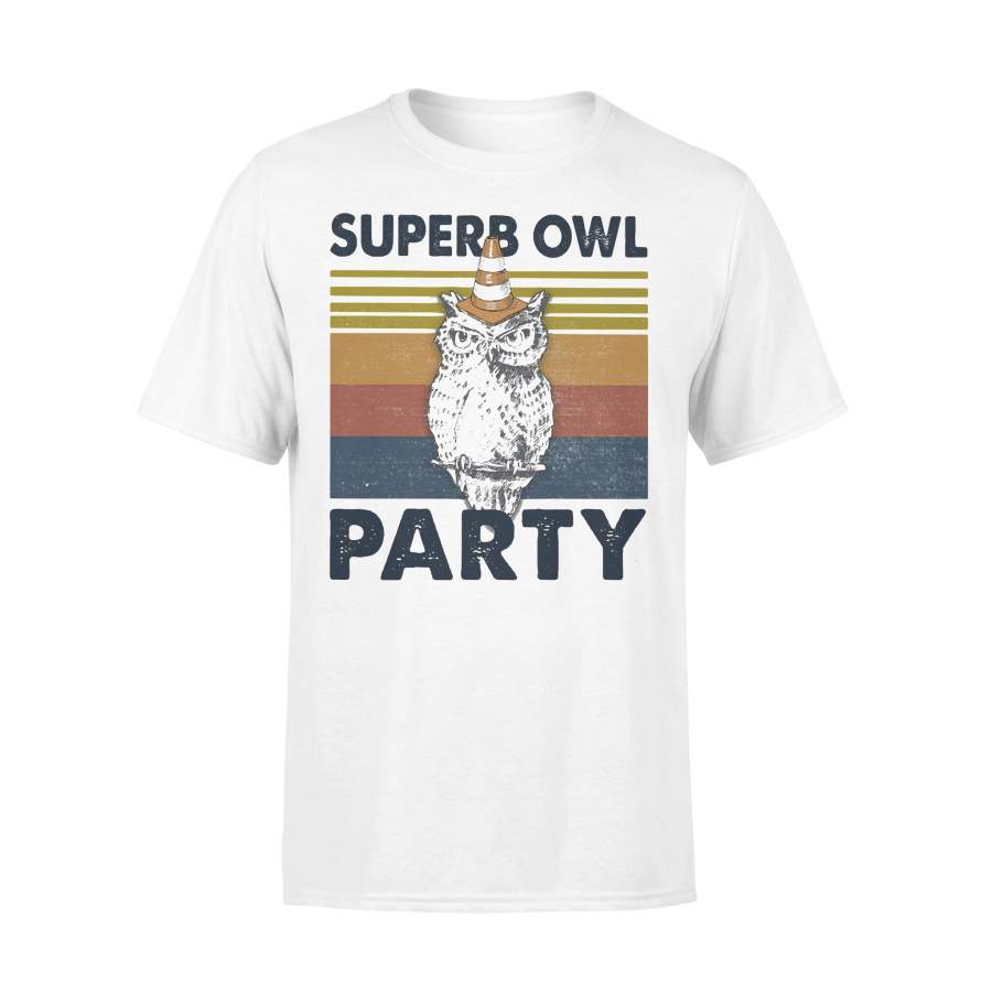 Superb Owl Party Vintage Retro T-shirt