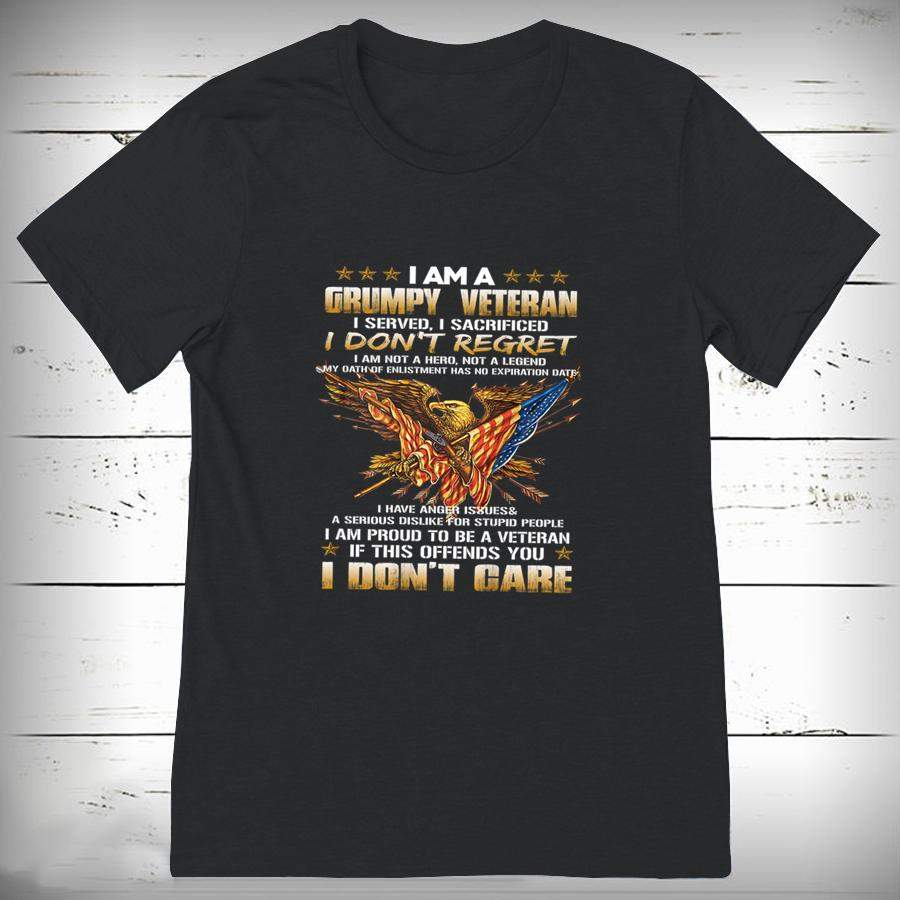 I Am A Grumpy Old Veteran I Served Back Tee T Shirt