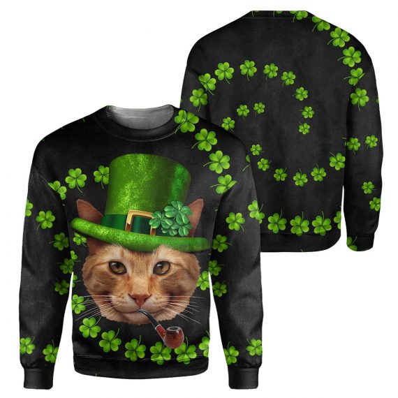 Irish Cat All Over Print Unisex Sweatshirt For Cat Lovers