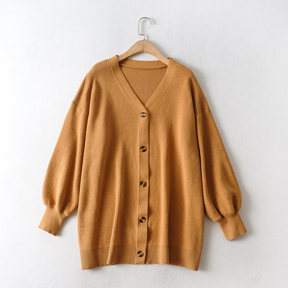 Tangada Women Oversized Thick Loose Knitted Cardigan Sweater Vintage Long Sleeve Button-up Female Outerwear Chic Tops AI01 alx